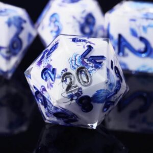 Blue Resin Layered Dice