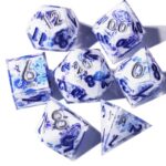 Blue Resin Layered Dice