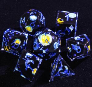 Dark Blue Sharp Edge Game Dice Best Custom Dice Game Dice