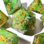 Green Resin Layered Dice