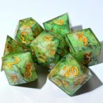 Green Resin Layered Dice