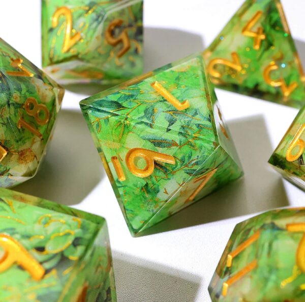 Green Resin Layered Dice