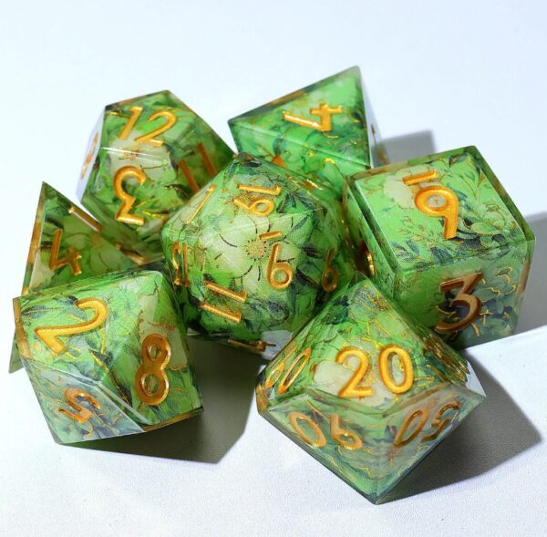 Green Resin Layered Dice