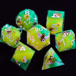 Green Sharp Edge Dice