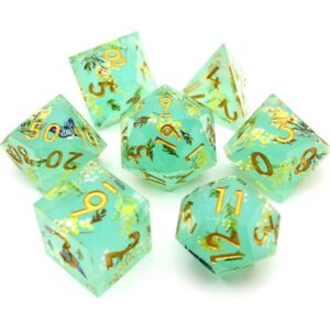 Green Sharp Edge Dice