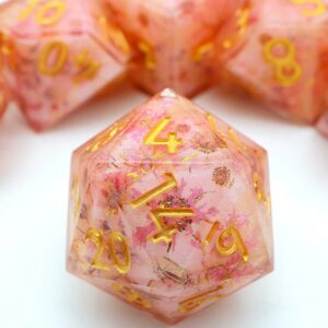 Pink Resin Layered Dice