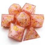 Pink Resin Layered Dice