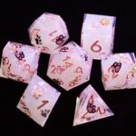 Pink Sharp Edge Game Dice