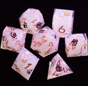 Pink Sharp Edge Game Dice Best Custom Dice Game