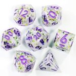 Purple Grass Resin Layered Dice