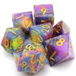 Purple Resin Layered Dice