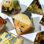 Rainbow Painting Resin Layered Dice