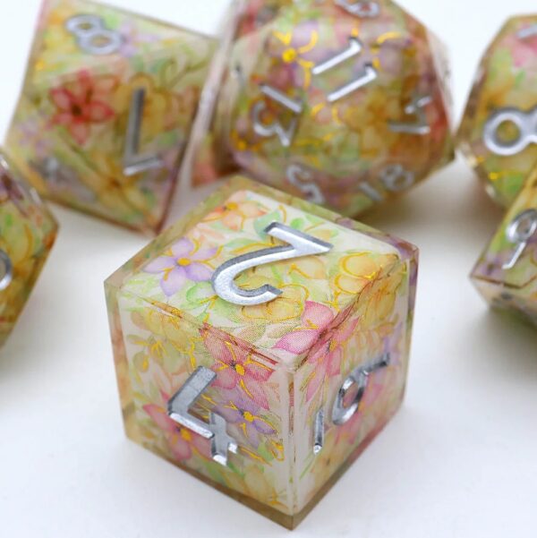 Rainbow Resin Layered Dice